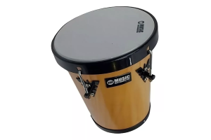 Timba Music Madeira 35x10 Pele Leitosa Aro Preto