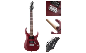 Guitarra elétrica Cort strato x100 OPBC vermelha