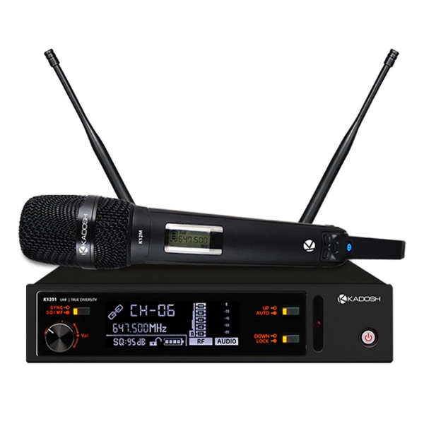 Microfone Kadosh Sem fio com 01 Mic K-1201M Uhf Digital 